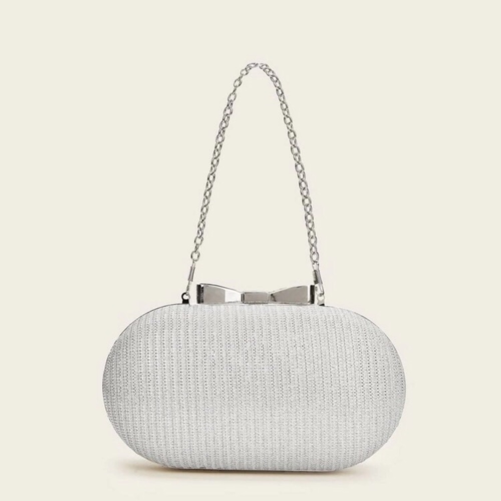 Silver Bow Evening Bag